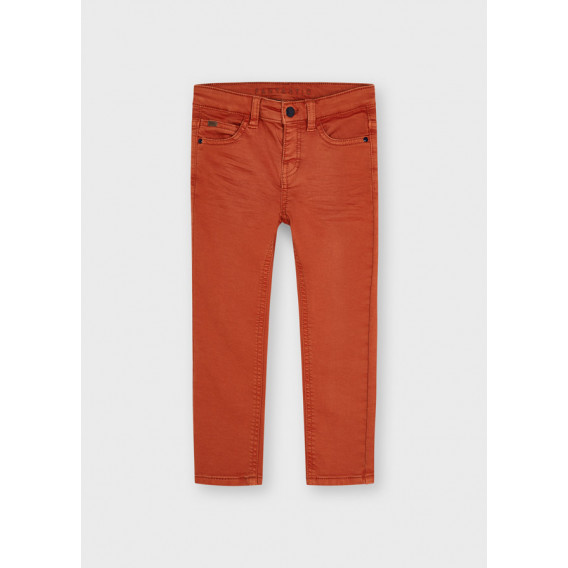 Pantaloni slim lungi moi pentru băieți, portocaliu Mayoral 287693 