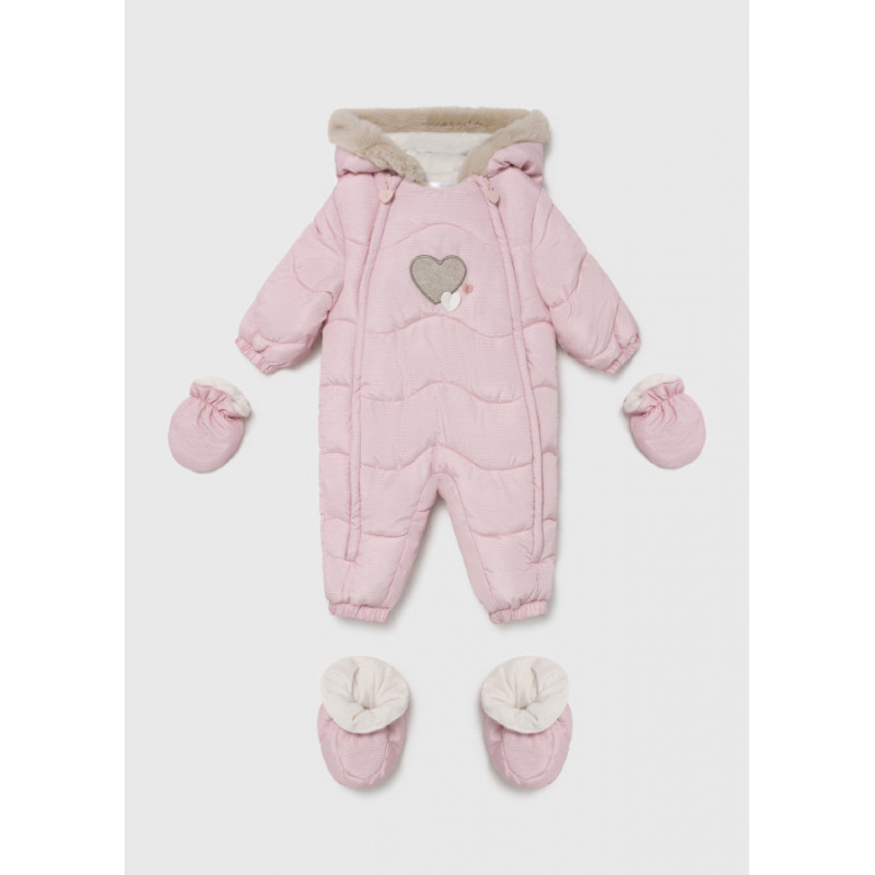 Combinezon ECOFRIENDS pentru fată nou-născută, roz  287725
