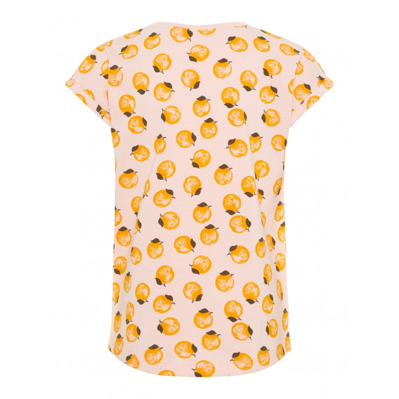 Bluză din bumbac cu mâneci scurte și imprimeu galben de fructe pentru fete Name it 28821 2