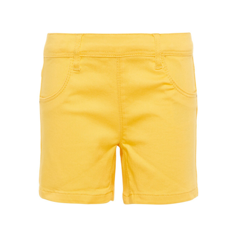 Pantaloni scurți de culoare galbenă pentru fete  28860