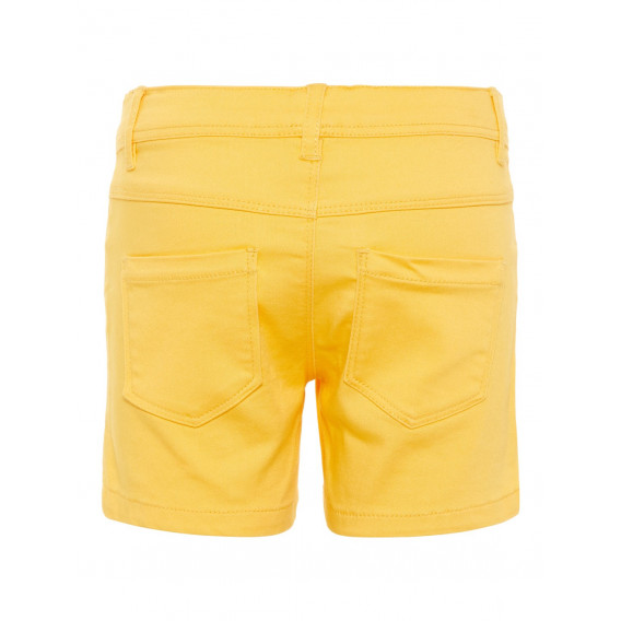 Pantaloni scurți de culoare galbenă pentru fete Name it 28861 2