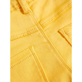 Pantaloni scurți de culoare galbenă pentru fete Name it 28862 3