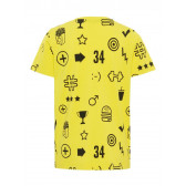 Tricou de bumbac organic de culoare galbenă pentru băieți Name it 28885 2