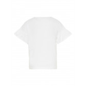 Bluză din bumbac cu mâneci scurte cu imprimeu alb și negru pentru fete Name it 28905 2
