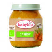 Piure de morcov organic, borcan 130 g Babybio 289433 