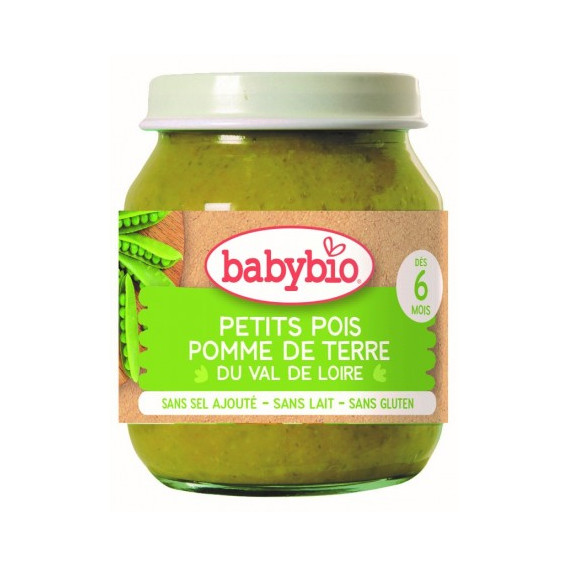 Piure de legume organic mazăre verde, borcan 130 g Babybio 289438 