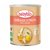 Terci organic pentru bebeluși cu quinoa și fructe, cutie 220 g. Babybio 289456 