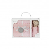 Pătură 80 x 100 cm cu urs moale, pentru bebeluși, roz Inter Baby 289495 7
