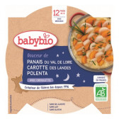 Meniu organic cu păstârnac, morcovi si faină de porumb, castron 400 g. Babybio 289502 