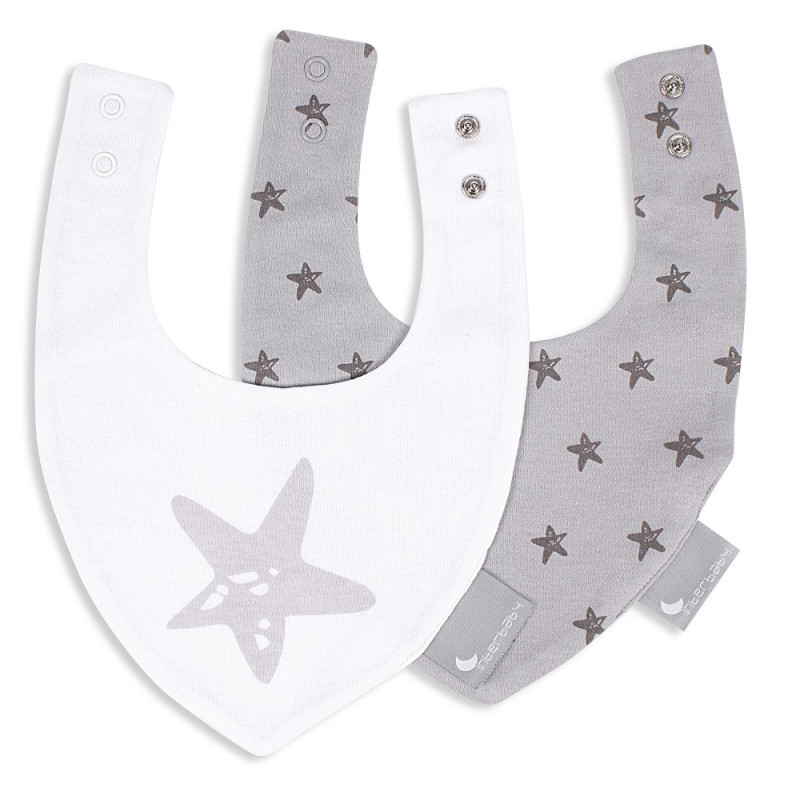 Set 2 bavete STAR, 30x20 cm, alb și gri  289514