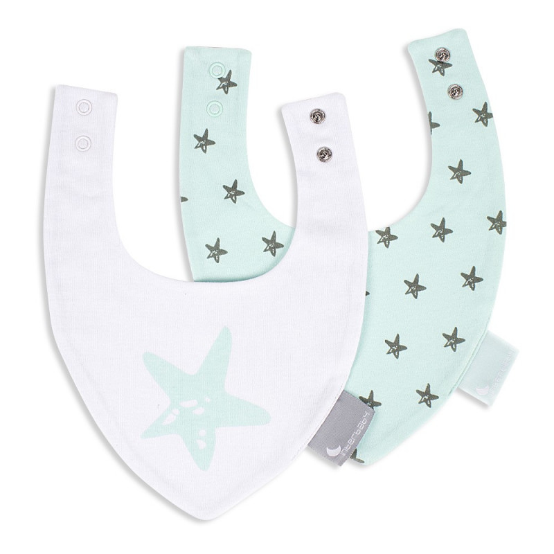 Set de 2 bavete STAR, 30x20 cm, alb și verde  289516