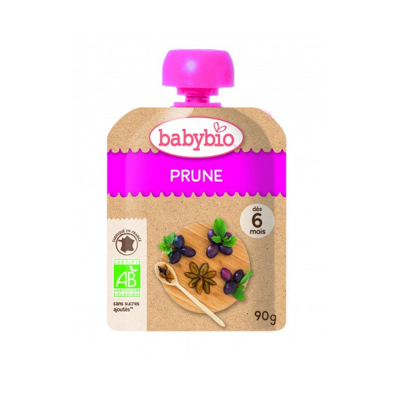 Desert de prune uscate și fructe organice, pungă 90 g. Babybio 289583 