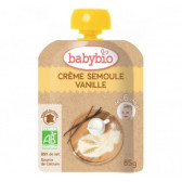 Cremă de lapte organic cu griș și vanilie, pungă 85 g. Babybio 289593 