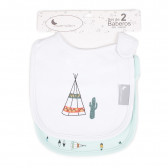 Set de 2 bavete STAR, 30x20 cm, alb și verde Inter Baby 289650 2