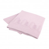 Pătură pentru copii 75 x 100 cm, 100% bumbac, roz Inter Baby 289653 2