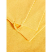 Bluză de bumbac cu aplică 3D galben piersică pentru fete Name it 28968 4