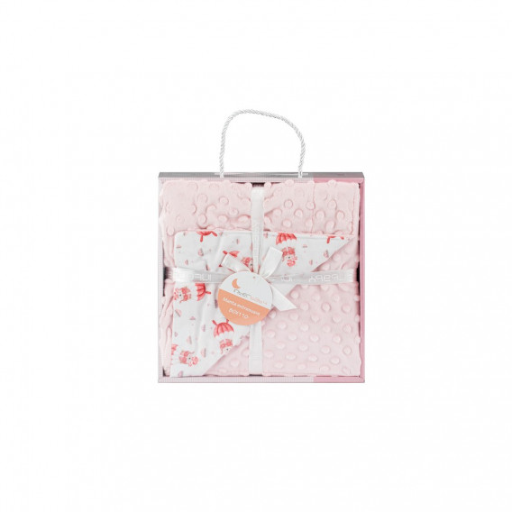 Pătură bebeluș PARACAIDISTA, 80 x 110 cm, roz Inter Baby 289703 2