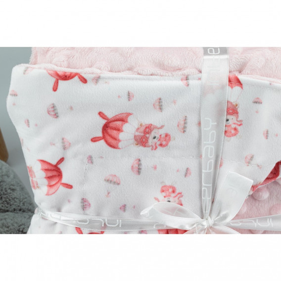 Pătură bebeluș PARACAIDISTA, 80 x 110 cm, roz Inter Baby 289704 3