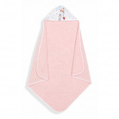 Prosop de baie pentru bebeluși JUNGLA și lampă Norișor, 100 x 100 cm, roz Inter Baby 289807 3