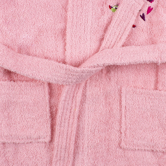 Halat de baie cu broderie veselă, dimensiune 0-2 ani, roz Inter Baby 289837 4