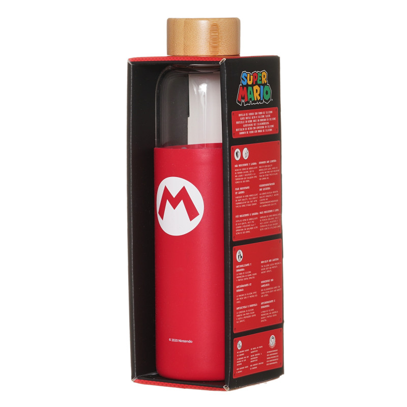 Sticlă cu carcasă din silicon Mario, 585 ml  290180