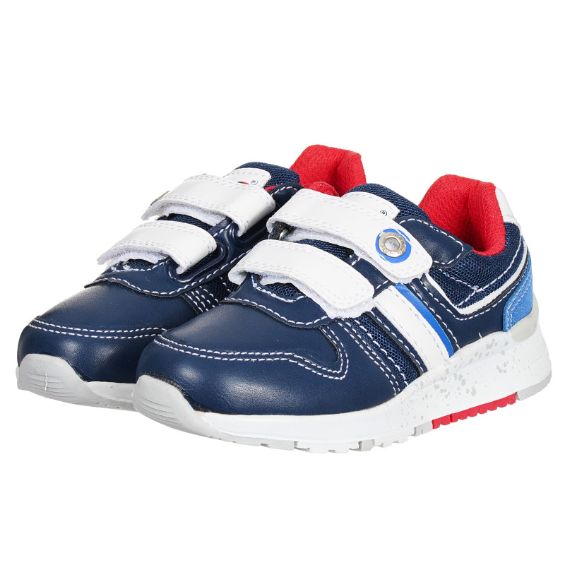 Pantofi sport Star cu accente albe și benzi velcro, albaștri  291207