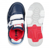 Pantofi sport Star cu accente albe și benzi velcro, albaștri Star 291209 3