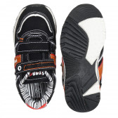 Pantofi sport Star cu accente portocalii, negri Star 291215 3