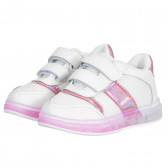 Pantofi sport albi Star cu accente roz Star 291299 
