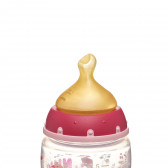 Sticlă din polipropilenă de culoare roz, First Choice, cu tetină debit mediu pentru 0-6 luni, 150 ml. NUK 291331 4