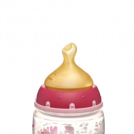 Sticlă din polipropilenă de culoare roz, First Choice, cu tetină debit mediu pentru 0-6 luni, 150 ml. NUK 291331 4