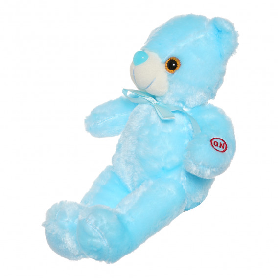 Ursuleț albastru cu lumini LED, 25 cm.  Tea toys 291347 2