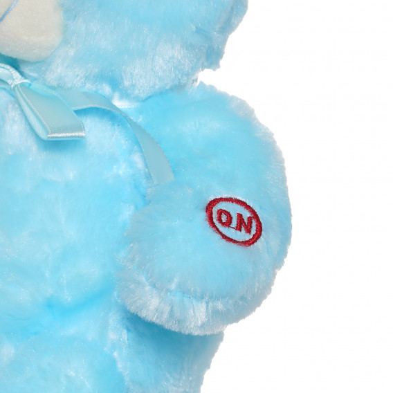 Ursuleț albastru cu lumini LED, 25 cm.  Tea toys 291348 3