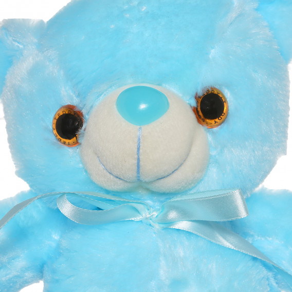 Ursuleț albastru cu lumini LED, 25 cm.  Tea toys 291350 5