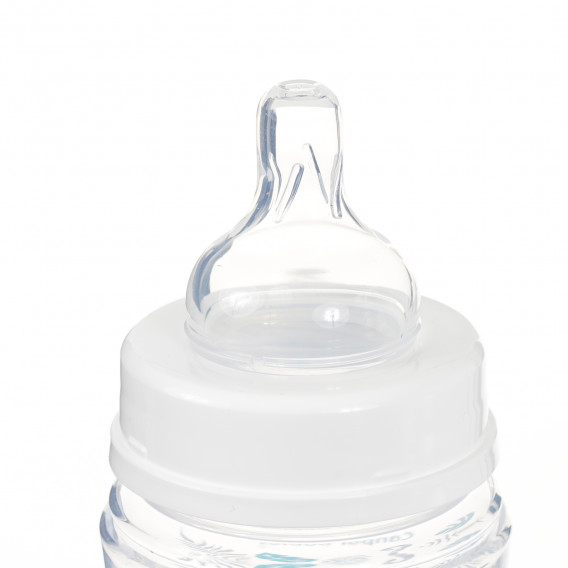 Sticlă din polipropilenă în formă simetrică cu imprimeu junglă, cu tetină cu curgere lentă de 3+ luni, 120 ml Canpol 291520 2