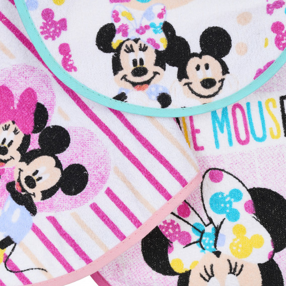 Set de 3 bavete MINNIE MOUSE, 20 x 30 cm, multicolore Minnie Mouse 291628 4
