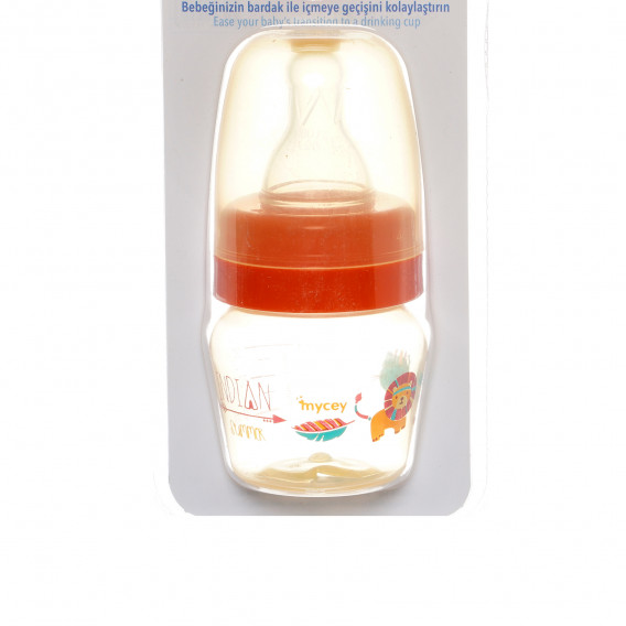 Biberon din polipropilenă, pentru nou-născuți, cu tetină, 0+ luni, 30 ml, culoare: portocaliu Mycey 291645 4