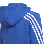 Hanorac cu glugă cu 3 dungi și fleece, albastru Adidas 292215 5