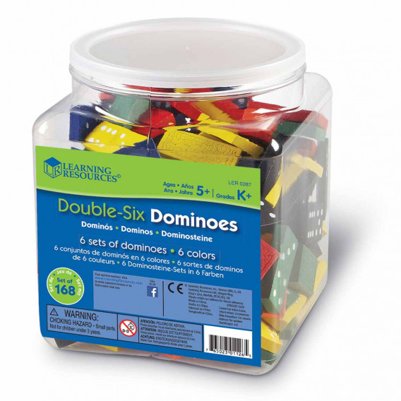 Domino gigant - 168 plăci colorate Learning Resources 292318 