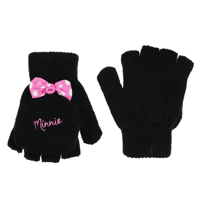 Mănuși tricotate Minnie Mouse, negre  292349
