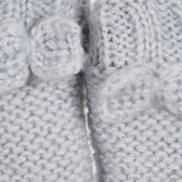 Mănuși tricotate pentru bebeluși cu detalii argintii și fundițe Cool club 292410 2