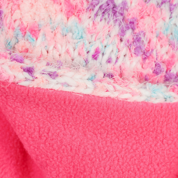 Fular de iarnă tricotat, roz Cool club 292424 3