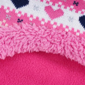 Căciulă tricotată cu imprimeu figural și pompon, roz Cool club 292467 2