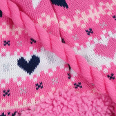 Căciulă tricotată cu imprimeu figural și pompon, roz Cool club 292468 3