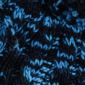 Căciulă tricotată cu pompon și șnururi, albastră. Cool club 292526 2