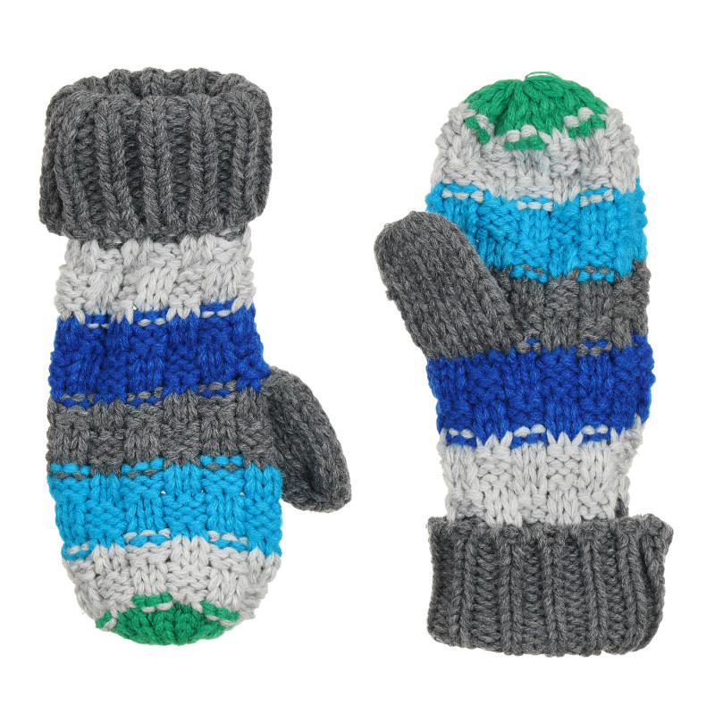 Mănuși groase tricotate cu un singur deget, multicolore  292568