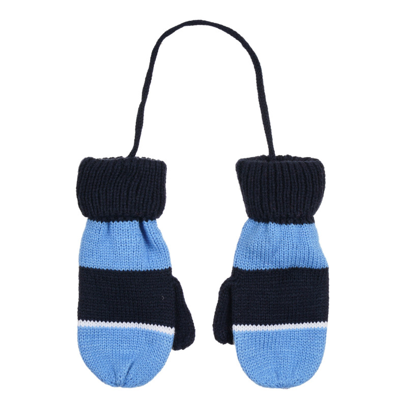 Mănuși tricotate cu un singur deget, albastre  292576