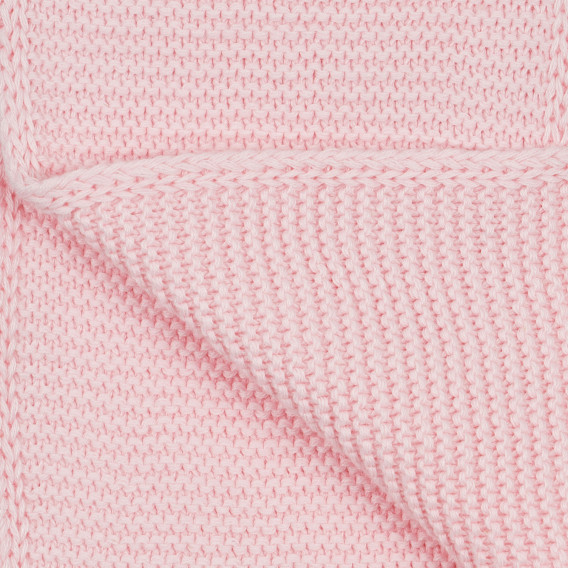 Fular tricotat din bumbac pentru fată, roz deschis Cool club 292788 3