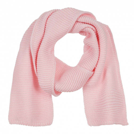 Fular tricotat din bumbac pentru fată, roz deschis Cool club 292789 