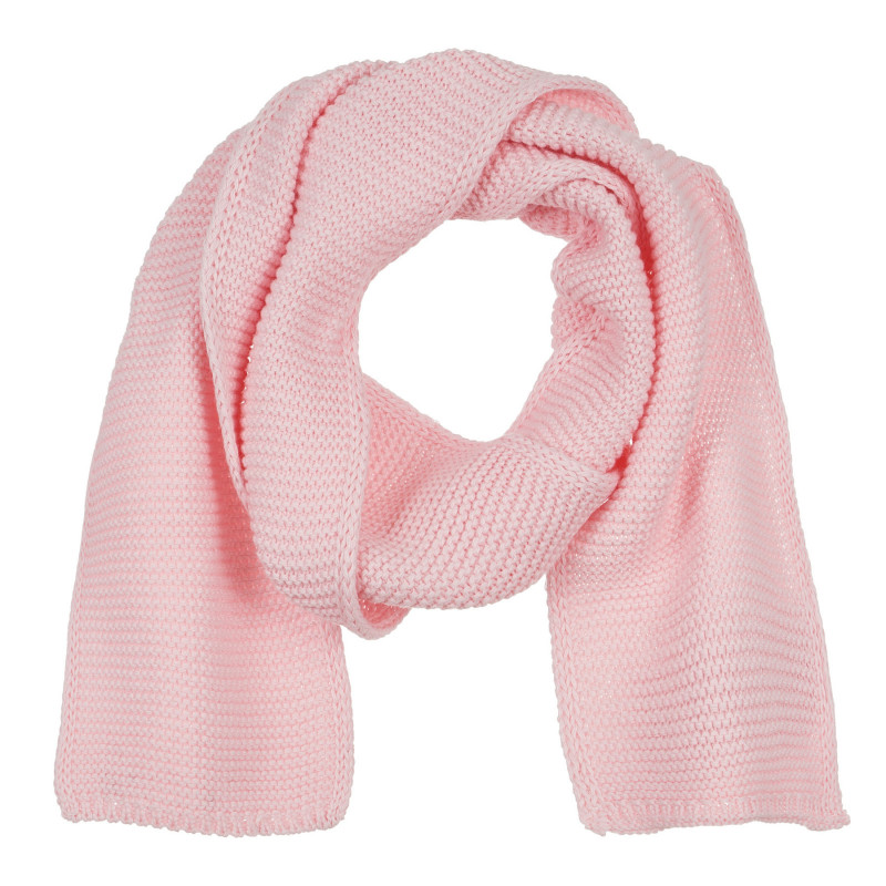 Fular tricotat din bumbac pentru fată, roz deschis  292789